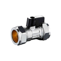 Vanne à boisseau sphérique en laiton de haute qualité pour raccord de tuyauterie, avec connexion par compression et filetage mâle, vente en gros