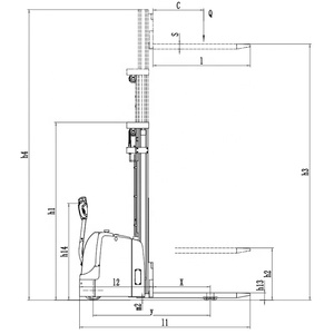 รถยกไฟฟ้าแบบ 2.0 ตัน ใช้แบตเตอรี่ตะกั่ว-กรด สำหรับยกพาเลทในคลังสินค้า - Product Image 4