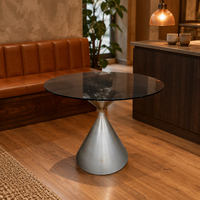 Pieds de meubles sur mesure en acier au carbone et acier inoxydable, vente en gros d'usine, base de table à manger contemporaine, fourniture OEM