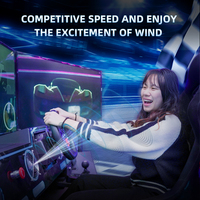 Machine de jeu d'arcade de réalité virtuelle VR, simulateur de course automobile avec cockpit de conduite et jeux de course