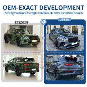 Kit de carrosserie Facelift pour Bentley Bentayga mise à niveau Larte Carbon Dry Bodykit lèvre avant diffuseur arrière aileron de toit arrière couverture de miroir - Product Image 3