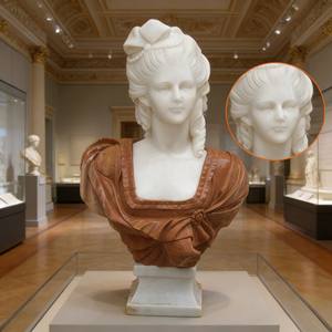 Busto de Mármol Europeo Octaviano Augusto, Escultura de Piedra Intrincada, Duradera para Jardín/Villa - Product Image 6