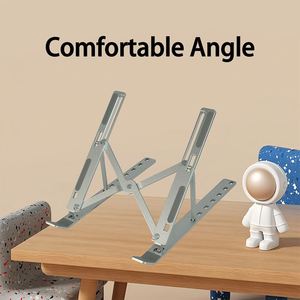 Support d'ordinateur portable vertical réglable à 7 niveaux, pliable, ergonomique, en métal, portable, pour tablette, bureau, maison, école, ordinateur de bureau - Product Image 3