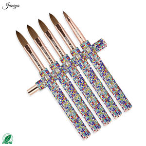 Private Label Expert Strass Steentjes Handvat <span class=keywords><strong>Kolinsky</strong></span> Acryl Penselen Professionele Nagel Art Gereedschap voor 3D Manicure en Ombre - Product Image 6