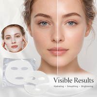 Masque facial en hydrogel en tissu maillé avec ingrédients personnalisés, OEM ODM, marque privée, avec PDRN, collagène, niacinamide