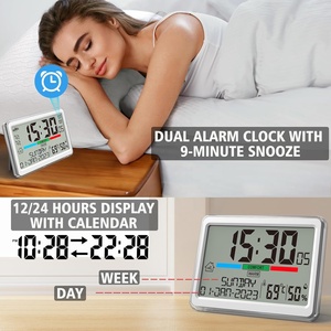 ZHX S369 Indoor Temperature & Humidity Monitor <b>Digital</b> LCD Desk <b>Clock</b> S369 <b>Digital</b> <b>Clock</b> S369 - Product Image 6