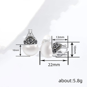 Orecchini con zirconi a forma di fiore di rosa per donna, eleganti gioielli di moda vintage - Product Image 5