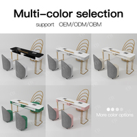 Ensemble de table et de chaises de manucure au design moderne professionnel Turri Mobilier de salon personnalisable avec bureau à ongles pour l'atelier
