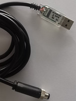 Cable USB a RS232/UART de 1.8M con Conector USB Transparente para Escáner de Código de Barras, Computadora e Impresora con Nivel RS232 UART