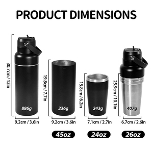 Vaso Térmico de Acero Inoxidable 3 en 1 con Aislamiento al Vacío de 45oz, Personalizado con Logotipo, para Vino Tinto, con Tapa Portátil, Ideal para Regalo - Product Image 2