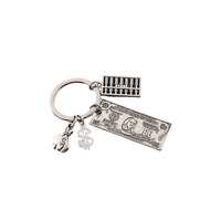 Porte-clés en alliage de zinc modèle Q151, design abaque fait main, motif arbre à monnaie, style art moderne, souvenir, cadeau, pour clés de voiture, avec motif dollar américain, 100 $