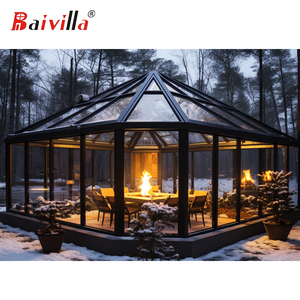 Vente directe d'usine Anti bruit isolé verre jardin solarium aluminium personnalisable verre <span class=keywords><strong>maison</strong></span> tour en plein air véranda - Product Image 2