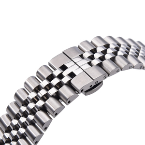 JAETIUM Correa de Reloj de Acero Inoxidable Personalizada OEM a Precio de Fábrica, Hebilla de Mariposa de Lujo, Brazalete de Repuesto de Metal para Reloj de 24 mm - Product Image 4