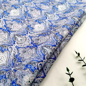 Recién llegado, Tela con estampado de lino <span class=keywords><strong>Falx</strong></span> 100%, patrón de Paisley suave transpirable para camisas de verano para mujer, estilo liso también para niños - Product Image 4