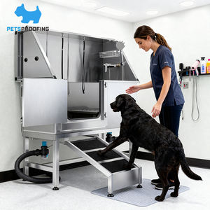 Vasca Professionale in Acciaio Inox da 50 Pollici per Lavaggio Cani di Taglia Grande, Salvaspazio per Uso in Bagno, con Funzioni di Bagno e Pulizia - Product Image 1