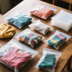 Bolsa de Plástico HDPE Personalizada de Alta Calidad con Cierre, para Empacar Camisetas, con Logotipos Impresos en Serigrafía, Asa de Parche, para Supermercado - Product Image 5