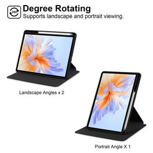 360 ° Redmi Pad 2 2025 11インチ用回転式ケース、ブック型回転式PUケース、ハードシェルアクリル製、ペンホルダー付き、Xiaomi Redmiタブレット用 - Product Image 4