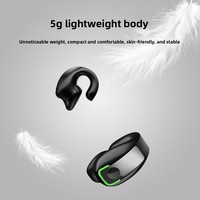 Earbud Nirkabel GD28 Model Jepit Telinga, Konduksi Tulang, Headphone Sport Non-In-Ear, Headset Bisnis Tunggal, Grosir