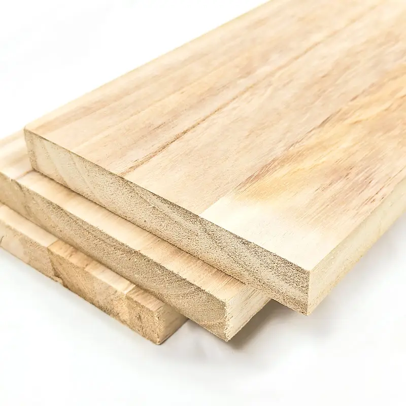 Environmentally friendly natural colored Dong/Paulownia glued Paulownia wood boards sold directly with solid wood