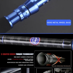 <span class=keywords><strong>Canne</strong></span> à Pêche <span class=keywords><strong>Lurekiller</strong></span> MASTER Carbone Fuji 150-350g pour Jigging Overhead en Eau Salée, Traîne et Spinning - Product Image 3