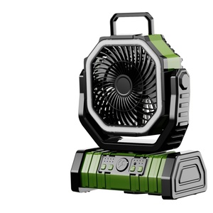 Ventilateur de bureau portable 4 vitesses 20000mAh rechargeable solaire avec lampe et télécommande, idéal pour le camping, la voiture, la maison et l'hôtel - Product Image 1