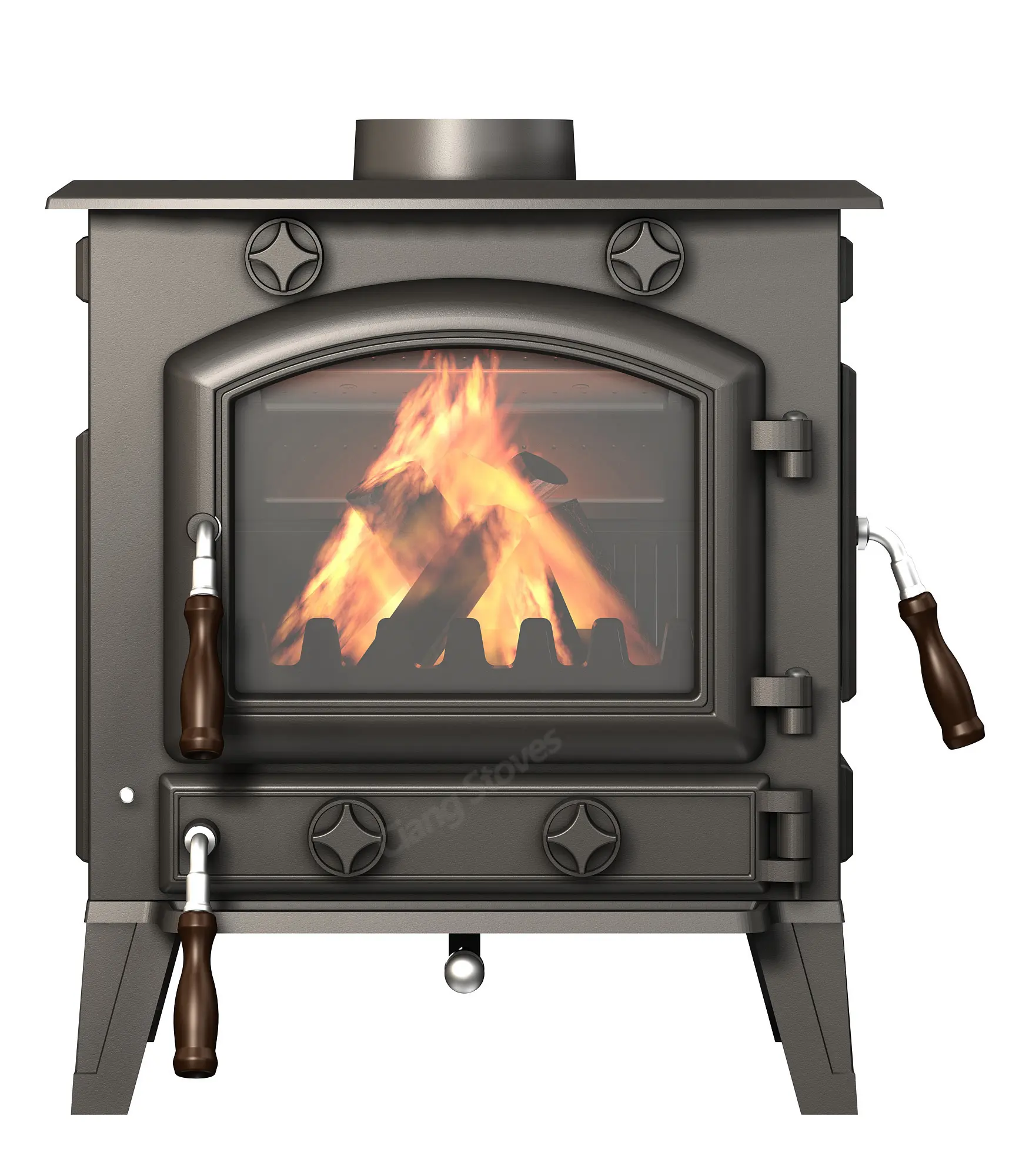 Chinese cast iron wood stove smokeless coal stove fireplace insert wood burning