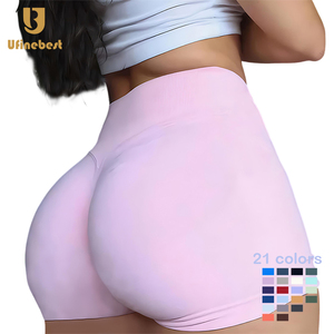 Quần short thể thao bó sát, cạp chun, kiểu dáng nâng mông, chất liệu mềm mại, không đường may - Product Image 1