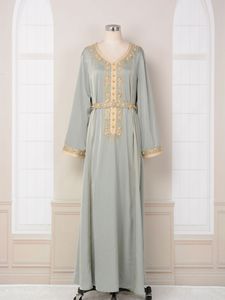 Vestido Abaya de Poliéster con Pedrerí<span class=keywords><strong>a</strong></span> Bordada, Elegante, para Mujer, Estilo Turco, Transfronterizo # Abaya, Caftán, Túnica, Vestido, Kimono - Product Image 6