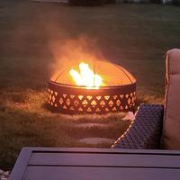 Nouveau produit, foyer de camping multifonctionnel, anneau de brûleur rond, grilles de barbecue en acier au carbone typiques