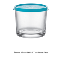 Frigoverre Contenant hermétique rond en verre Ø 10 cm H 8,7 cm, avec couvercle hermétique