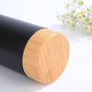Borraccia Sportiva in Acciaio Inossidabile con Base in Bambù, Grande Capacità, Isolamento Sottovuoto, <span class=keywords><strong>Design</strong></span> Moderno, Portatile, Bocca Stretta - Product Image 4