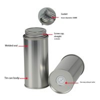 Boîte en fer blanc de qualité supérieure 60-80g pour grains de café avec valve de dégazage – Contenant hermétique pour chocolat, lait, chewing-gum