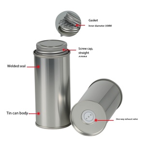En stock – Boîte en fer blanc de qualité supérieure 60-80g pour grains de café avec valve de dégazage – Contenant métallique hermétique pour chocolat, bonbons et thé - Product Image 6