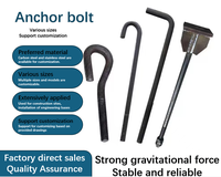 Boulons d'ancrage personnalisés de type L, boulons et écrous en acier au carbone de type L pour la construction