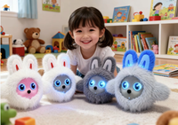 Dernier robot ours intelligent IA avec yeux LCD, caméra, capteur infrarouge, peluche super douce, jouet anti-stress