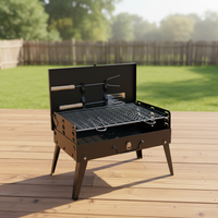 Ensemble de barbecue portable d'extérieur facilement assemblable, barbecue au propane avec outils, barbecue pliable portable pour le camping et les pique-niques