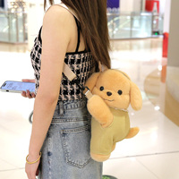 Sac à dos en peluche personnalisé pour chiot, sac mignon en forme d'animal en peluche, compagnon de voyage doux, cadeau pour adolescents et adultes