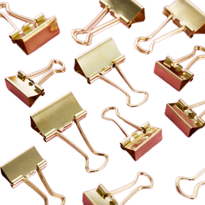 Hot bán 24 Gói Vàng Chất kết dính <span class=keywords><strong>Clip</strong></span> đa chức năng gấp <span class=keywords><strong>Clip</strong></span> đóng cửa túi nhựa <span class=keywords><strong>Clip</strong></span> 32mm vàng Bulldog - Product Image 1