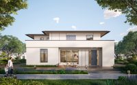 Villa préfabriquée moderne et minimaliste en acier léger pour maison de vacances rurale auto-construite