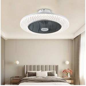 พัดลมเพดาน LED อะคริลิคสำหรับตกแต่งพร้อมไฟ DC แบบหรี่แสงได้สำหรับใช้ในครัวเรือนสมัยใหม่ - Product Image 5