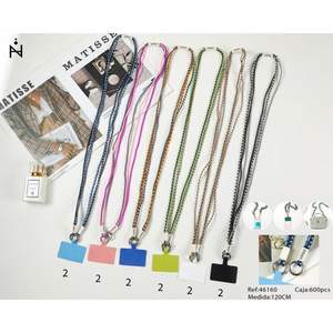 Cordon en coton à trois brins de 120 cm, multicolore, pour téléphone, sac de travail, porte-badge et mobile - Product Image 1