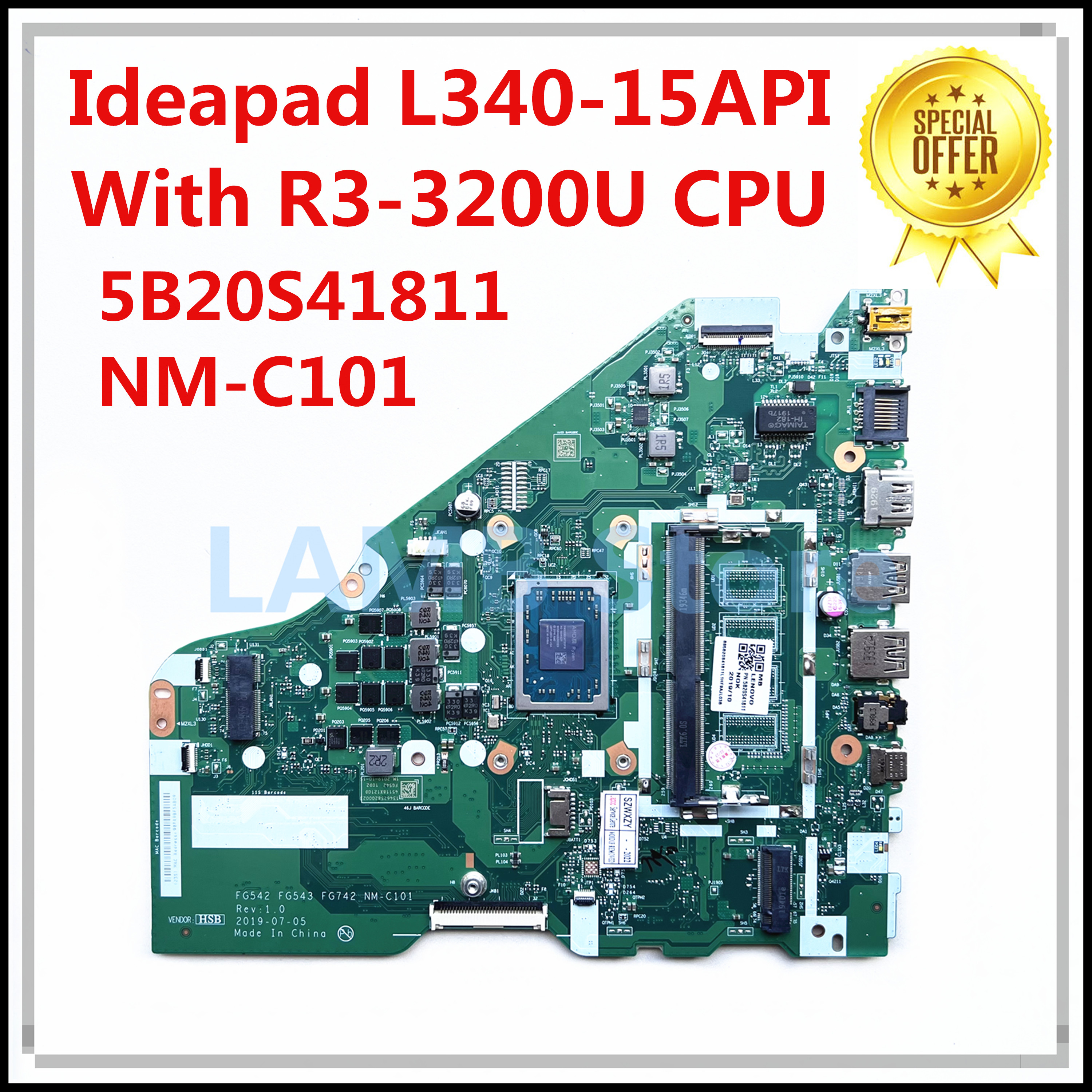 Lenovo Ideapad L340-15API Laptop Motherboard - 100% Tested