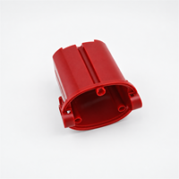 Boîtier de moteur en plastique ABS rouge sur mesure OEM, moulé par injection de précision, pour pièces d'équipement