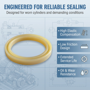 Joint d'étanchéité hydraulique en PU <span class=keywords><strong>de</strong></span> type IDI, joint en U asymétrique pour l'étanchéité <span class=keywords><strong>de</strong></span> la <span class=keywords><strong>tige</strong></span> <span class=keywords><strong>de</strong></span> cylindre - Product Image 2