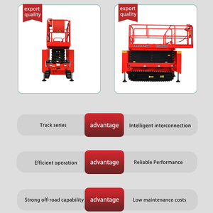 Plataforma elevadora eléctrica de 10 m de altura y 500 kg de capacidad, montada sobre orugas, para uso en interiores y exteriores. - Product Image 5