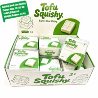Nouveau jouet souple en forme de bloc de tofu, ensemble cadeau en boîte, jouet anti-stress à rebond lent, jouets à presser en TPR doux, unisexe 14+