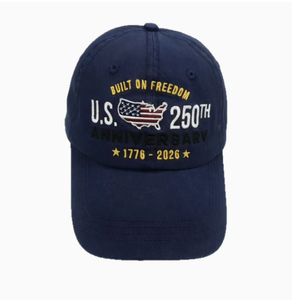 Gorra de Béisbol Bordada con el Logotipo del 250 Aniversario de EE. UU. 1776-2026, Bandera Patriótica Americana, Ajustable, de Algodón Lavado, para Hombre y Mujer - Product Image 3