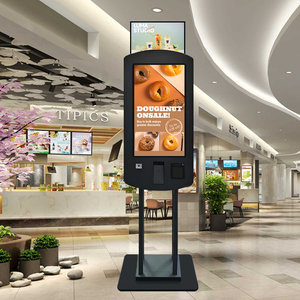 <span class=keywords><strong>Kiosque</strong></span> de paiement en libre-service QSR double face de 32 pouces avec GPU NVIDIA RTX 4060, boîte à lumière LED, terminal de commande automatique pour restaurant - Product Image 5