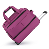 Valise de voyage unisexe grande capacité avec roulettes pivotantes pliables et imperméables, coque souple légère et extensible pour une mobilité aisée