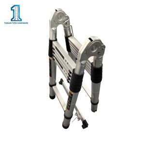 Scala Telescopica Pieghevole in Alluminio Moderna con 5 Gradini <span class=keywords><strong>e</strong></span> Capacità di Carico di 150kg per Uso in Appartamento, Design Minimalista - Product Image 3
